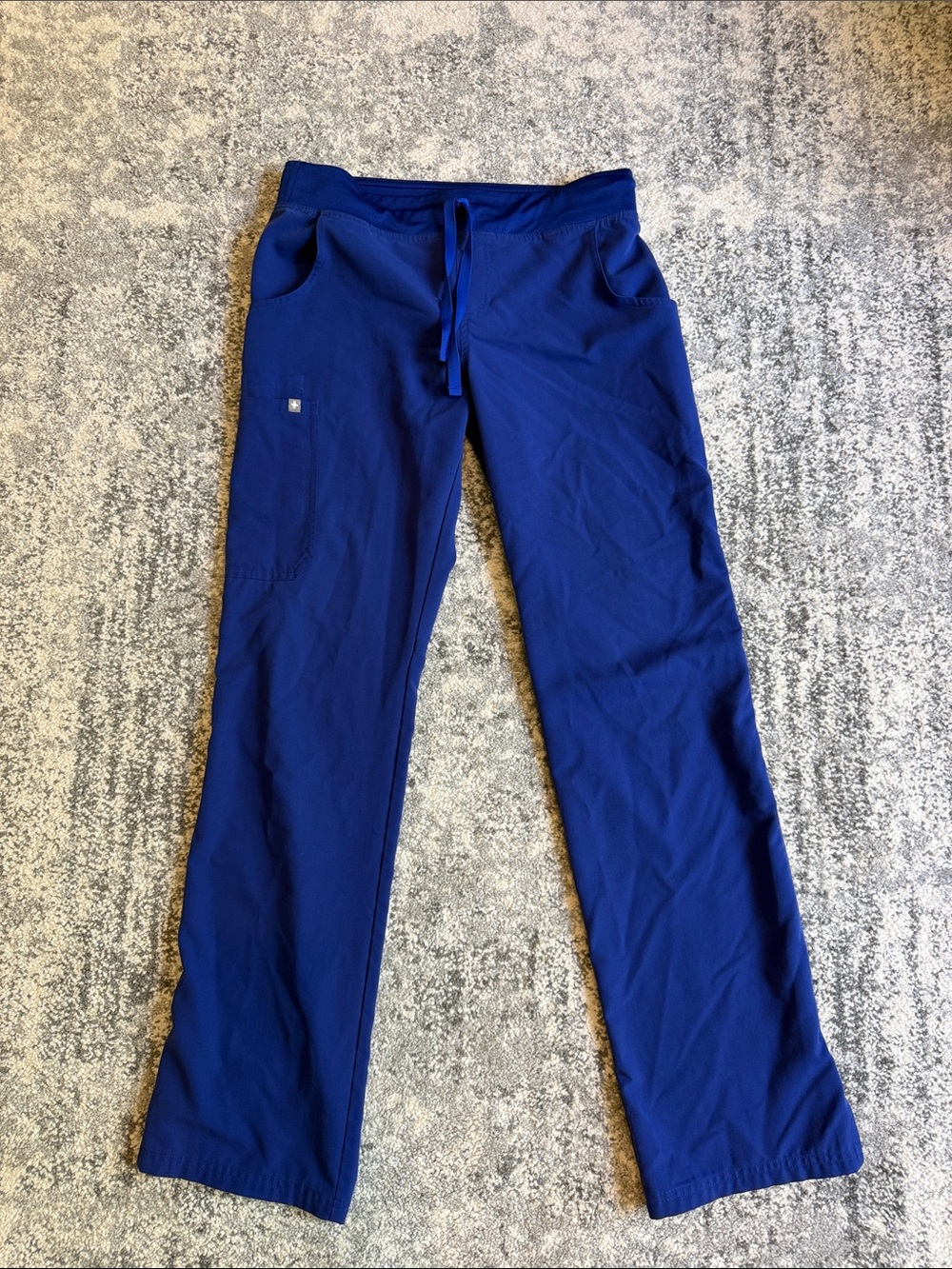 Figs Kade Cargo Technical Blue Scrub Pants Small Tall